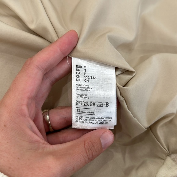 *Blogger Favorite* H&M Long Dusty Rose Plaid Wool Blend Oversized Long Shacket - Picture 8 of 8